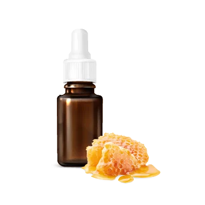 Frasco de tintura de propóleo con miel natural